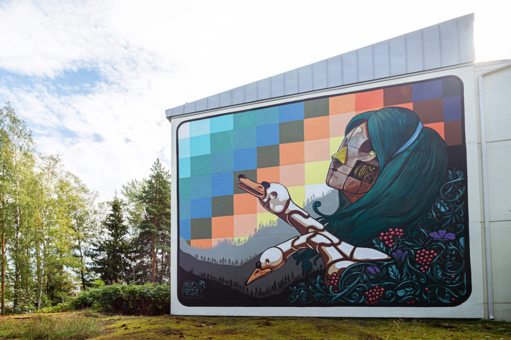 Pixel Panchon teos Karakallion taidealueella. Kuva Ilkka Vuorinen